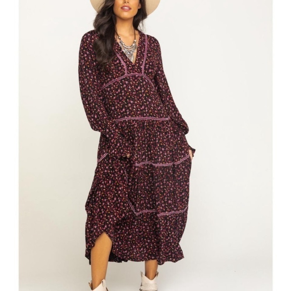 Free People Take A Little Time Midi maxi Dress Size 0 cottsgecore Boho‎ vacation
